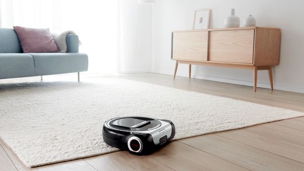 Eine Revolution in Ihrem Wohnzimmer: der Staubsaugerroboter Roxxter von Bosch.