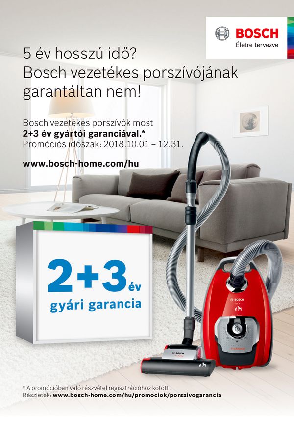 Vezetékes porszívók 5 év garanciával