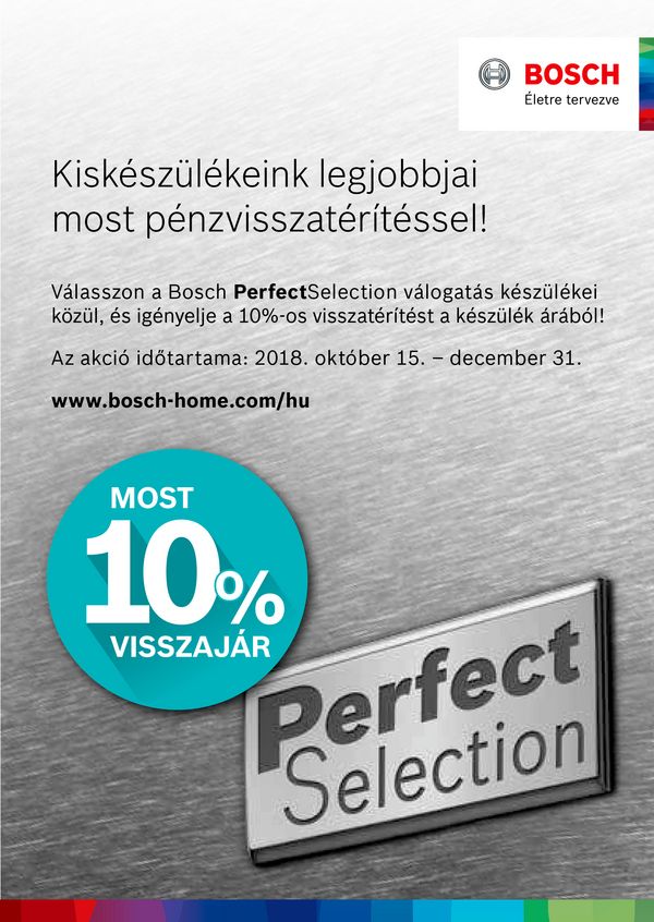 PerfectSelection 10% pénzvisszatérítés