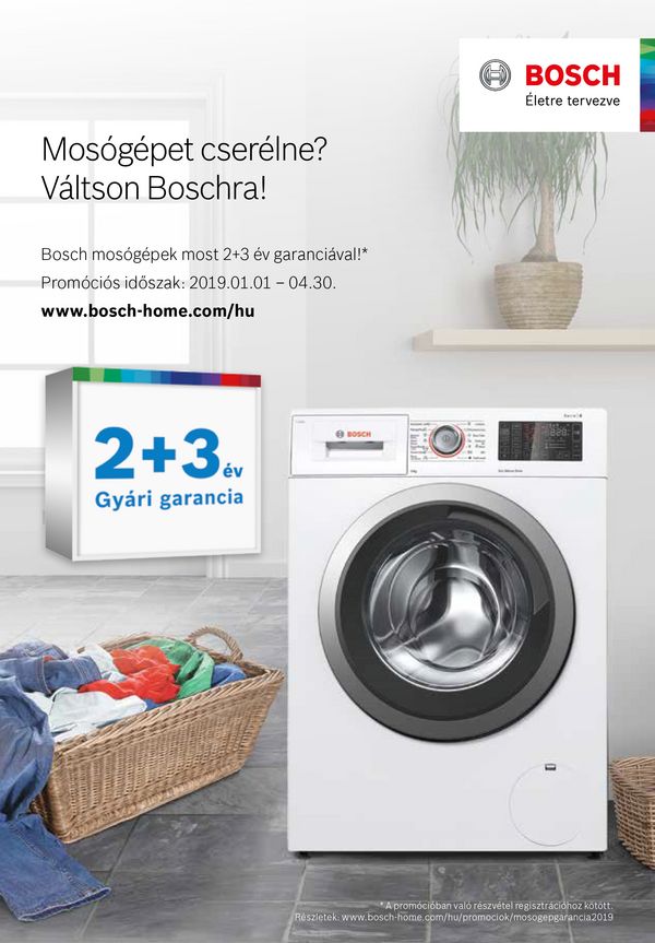 Mosógépet cserélne? Váltson Boschra!
