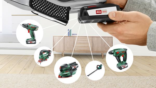 Sistema de baterías de 18 V. para tu casa y tu jardín.