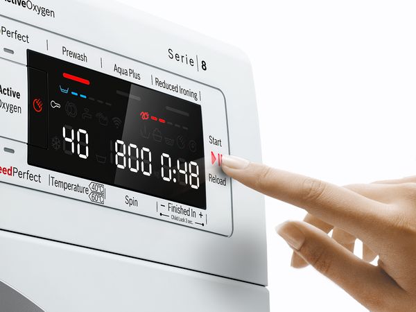 Bosch Reload quickstop on Washing machine interface