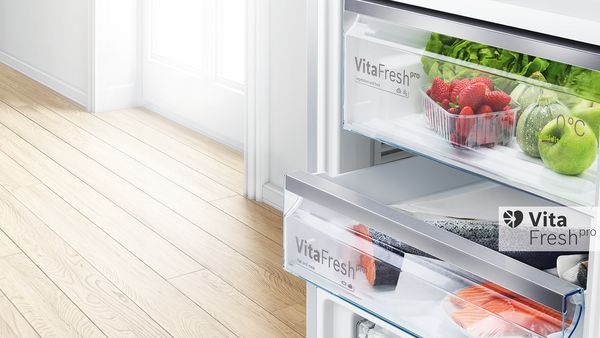 Un réfrigérateur qui maintient plus longtemps la fraîcheur de vos aliments sains.