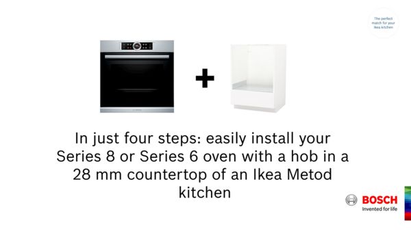 Neljä hyödyllistä vinkkiä Bosch-uunin asentamiseksi IKEA-keittiöön.