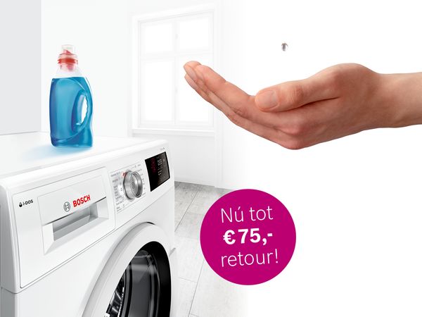 Nu tot € 75,- retour op geselecteerde Bosch wasmachines en drogers