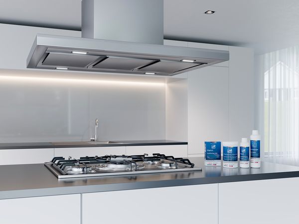 Stylish Bosch kitchen with official cleaning and care products