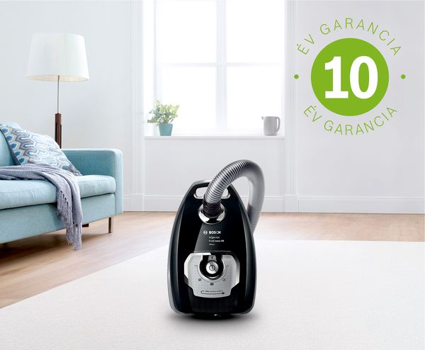 Regisztráljon most a Bosch porszívók 10 éves motor garanciájáért.