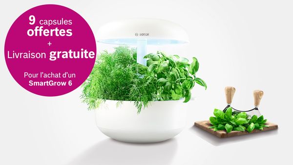 Le potager d'intérieur SmarGrow pour 6 capsules de graines.