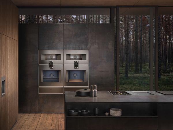 Gaggenau 400 series ovens in modern house