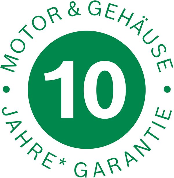 Bild mit dem Logo für 10 Jahre Garantie.