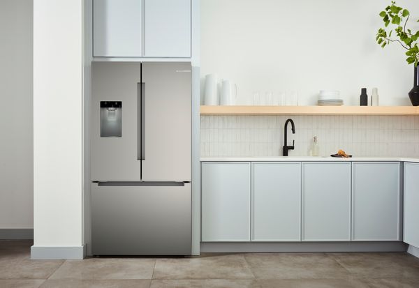 Bosch 100 series refrigerator closed in kitchen