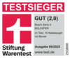 Stiftung Warentest Auszeichnung: Bosch Staubsauger BGL8XPER