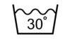 Pranje pri 30 stopinjah: simbol kadi s temperaturo 30  C.