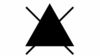 Zastarel simbol za beljenje: črni prečrtani trikotnik.