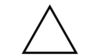 Simbol trikotnika za beljenje.
