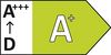 Етикет за енергийна ефективност, показващ клас A+++ отляво и A+ отдясно, със стрелка нагоре, показваща подобрение.