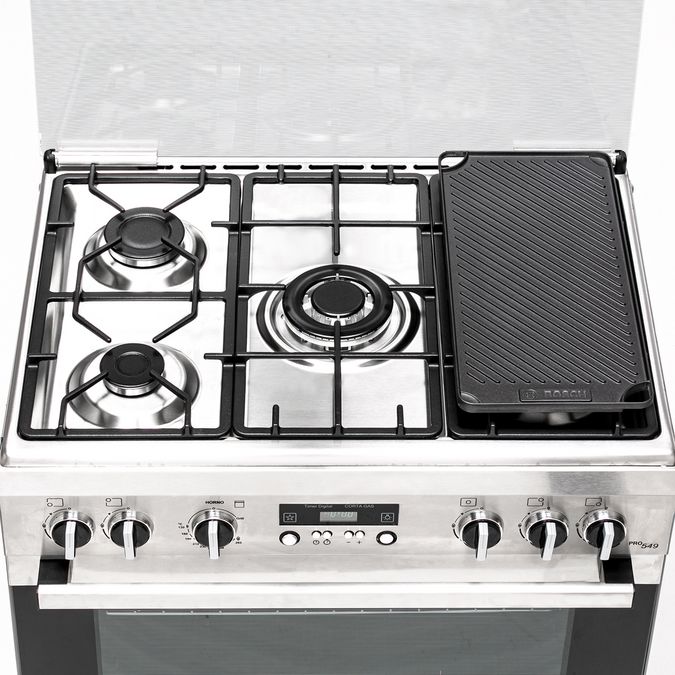 Serie 4 Cocina de gas de libre instalación Acero inoxidable HSK12I26SE HSK12I26SE-3