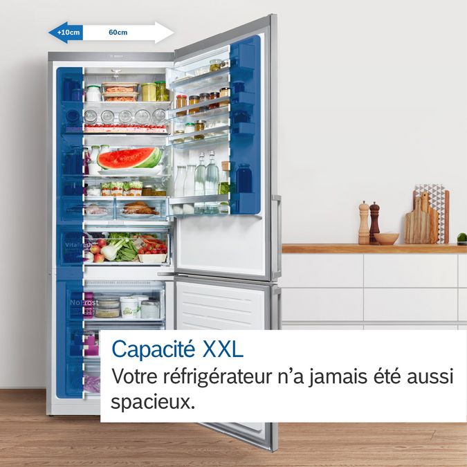 BOSCH Réfrigérateur congélateur bas KGV58VLEAS Série 4 Vita Fresh sur