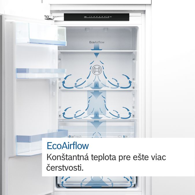 Séria 6 Zabudovateľná chladnička s mrazničkou dole 177.2 x 55.8 cm ploché panty KIN86ADD0 KIN86ADD0-8