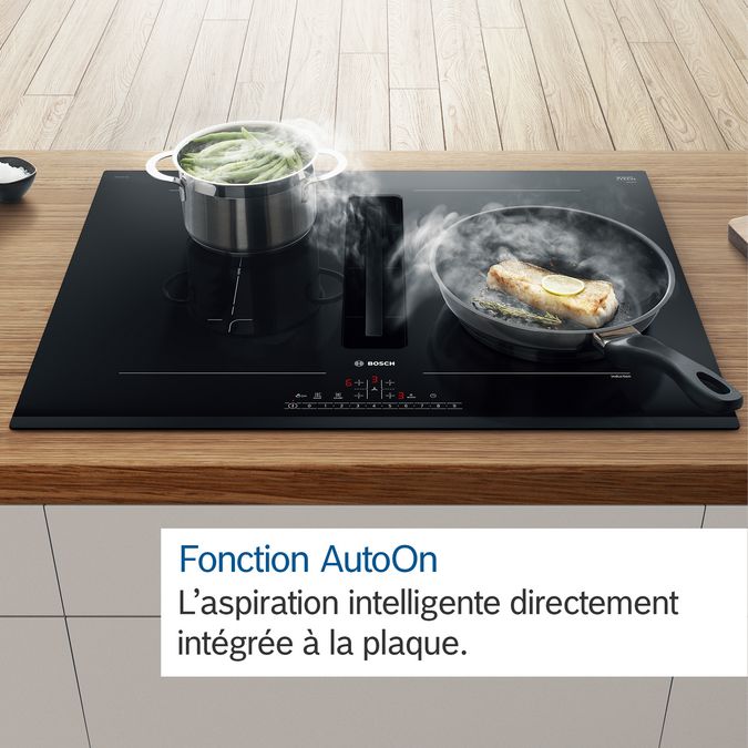 Série 6 Table de cuisson à induction avec hotte intégrée 80 cm Encastrable avec cadre PVQ895F25E PVQ895F25E-6