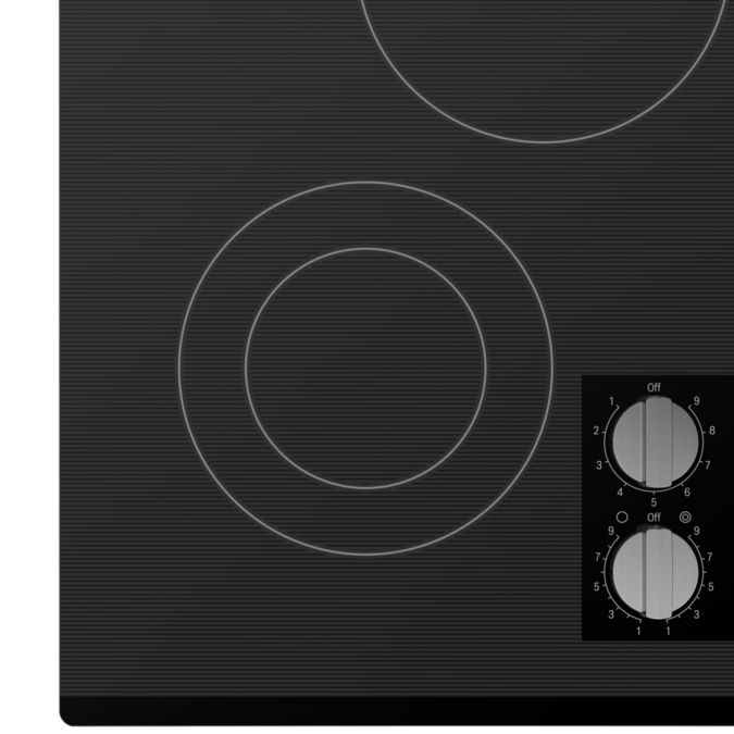 500 Series Electric Cooktop 30'' Black, Without Frame NEM5066UC NEM5066UC-9