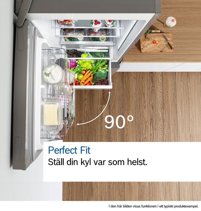 Serie 6 Kombinerad kyl/frys 203 x 60 cm Borstat stål med anti-fingerprint, Total No Frost KGN39AICU KGN39AICU-14