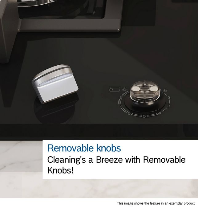 Serie 6 Placa de gas 60 cm Vidrio templado, Negro PPP6A6I10 PPP6A6I10-7