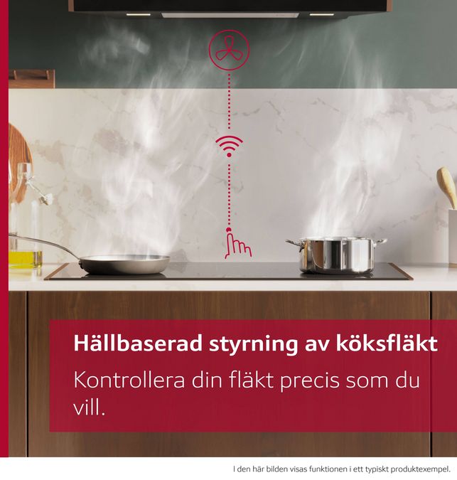 N 90 Vägghängd köksfläkt 90 cm Klarglas med svart tryck, Svart D95FRW1S2 D95FRW1S2-8