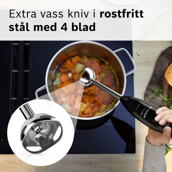 Stavmixer CleverMixx 600 W Svart, antracit MSM2610B MSM2610B-16
