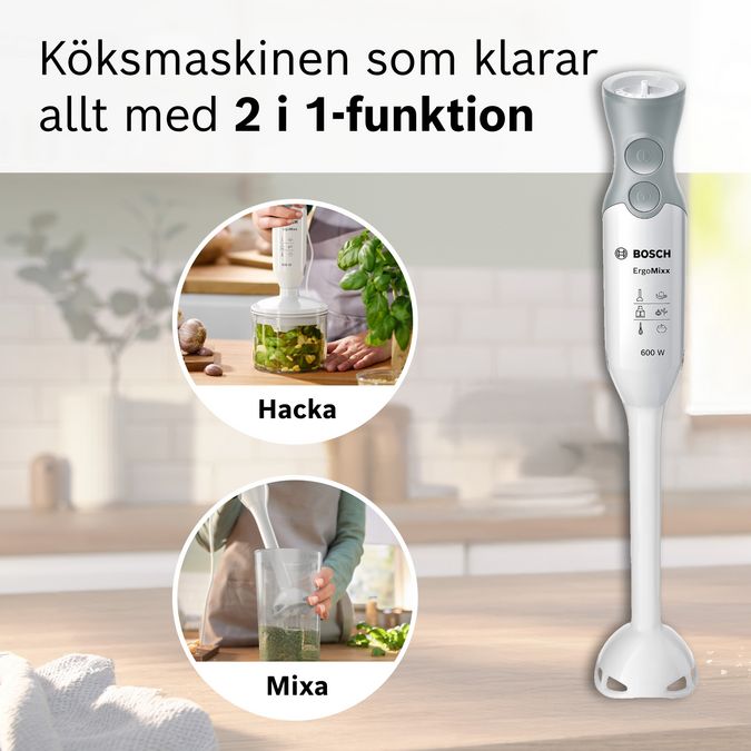 Stavmixer ErgoMixx 600 W Vit, Fönstergrå MSM66020 MSM66020-2