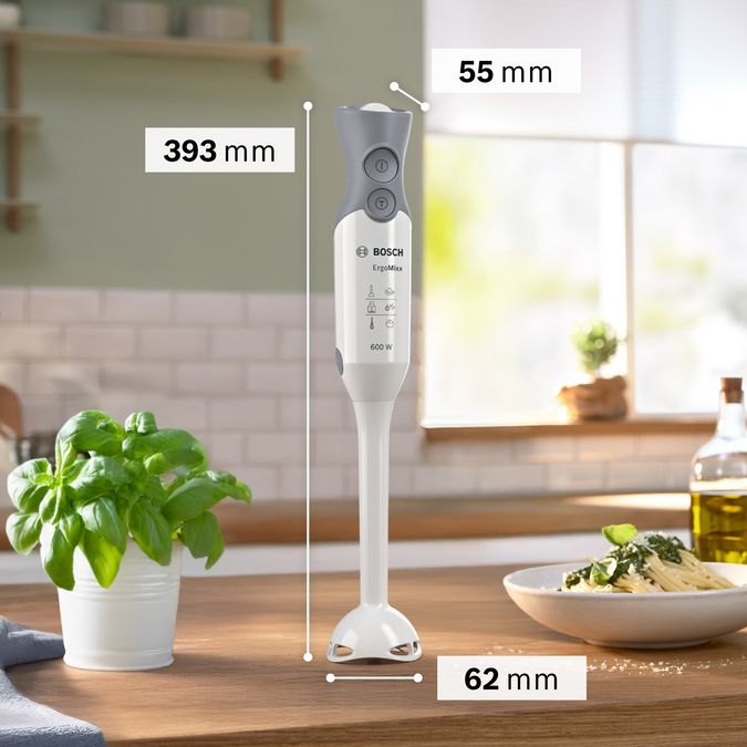 Stavmixer ErgoMixx 600 W Vit, Fönstergrå MSM66020 MSM66020-3