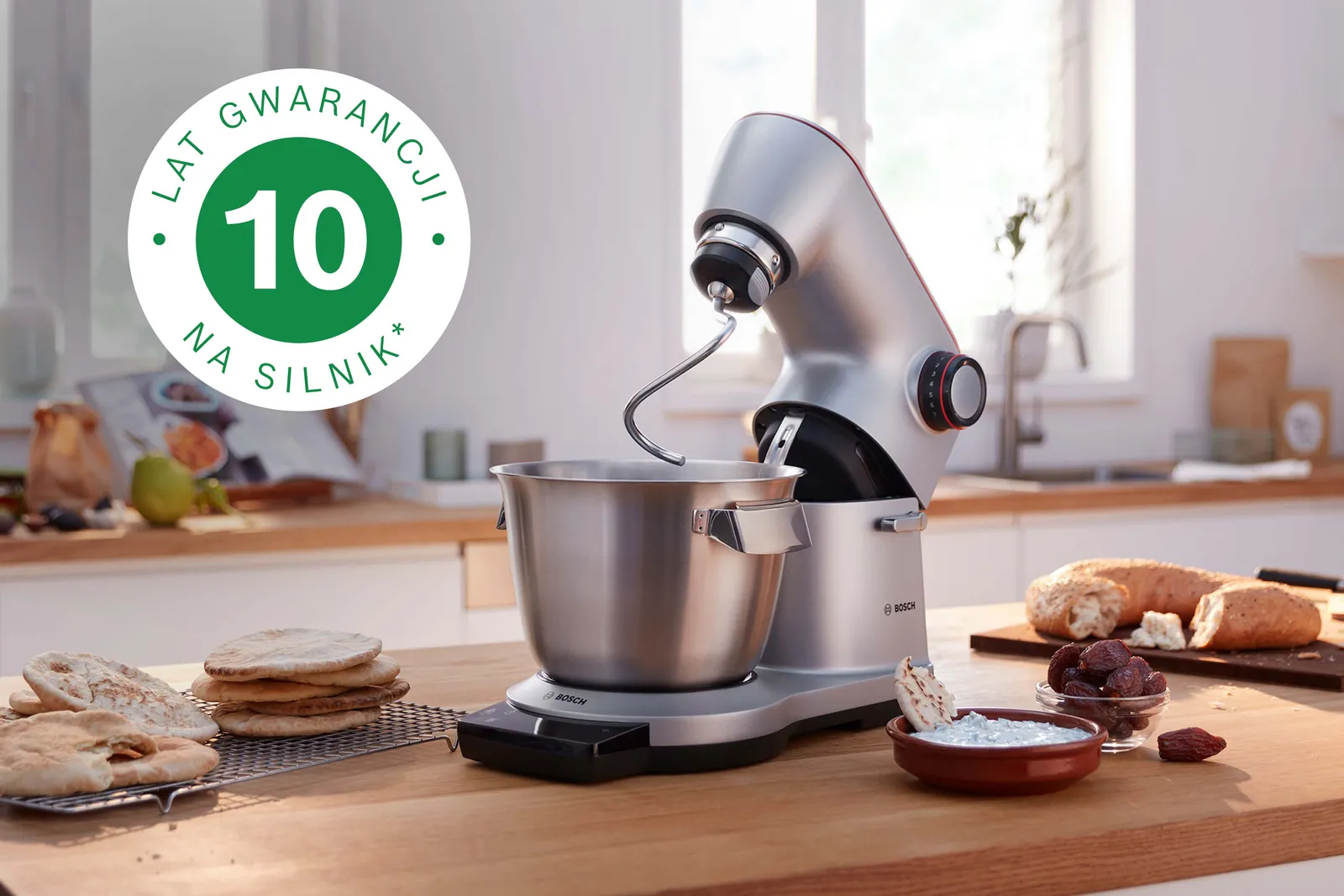 10 lat dodatkowej gwarancji na silnik robotów kuchennych OptiMUM marki Bosch