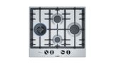 Bosch plinska ploča za kuhanje od 60 cm i s 4 plamenika te upaljenim plamenikom za wok s dva plamena.