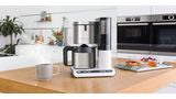 Styline, coffee maker, white, stainless steel, with thermos jug