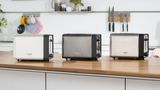 Řada toasterů DesignLine v nerezu, krémové, stříbrné a šedé