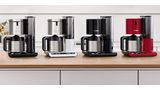 Styline, Produktpalette mit Kaffeemaschinen, Weiß, Edelstahl, Schwarz, Silber, mit Thermoskanne