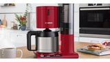 Styline, red silver, with with stainless steel thermo jug.