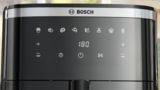 Os 7 programas predefinidos no ecrã tátil fácil de utilizar da Air Fryer da Bosch.