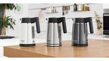 DesignLine, set of 3 kettles in cream, silver and black