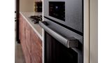 black stainless steel wall oven