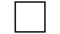 Lufttørring: tomt, firkantet symbol.