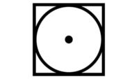 Tørketrommel, kald, eller tørketromles på lav varme, opptil 60 °C: Firkantsymbol med en svart sirkel med en prikk i midten.