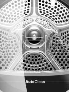 Close up of a high-tech, AutoClean dryer drum. 
