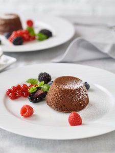 Simply delicious: this lava cake from the Cookit recipes collection is filled with chocolatey goodness.
