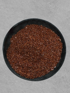 A bowl of red quinoa.