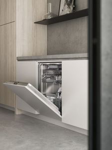 A Gaggenau dishwasher in a modern environment with its door open