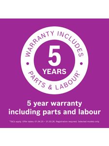 Bosch 5 year warranty information