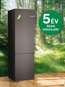 Vásároljon "A" energiaosztályú Bosch hűtőt, és visszatérítjük a készülék 5 éves áramfogyasztásának költségét.