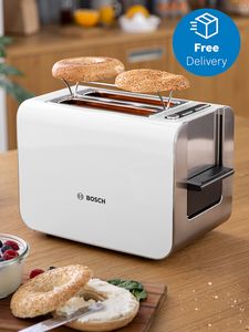 Bosch styline toaster on countertop with free delivery icon in top right corner