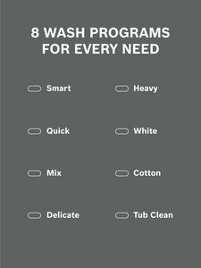 8 Wash Programs